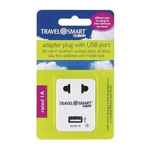 Conair Travel Smart Adapter Plug with USB Port